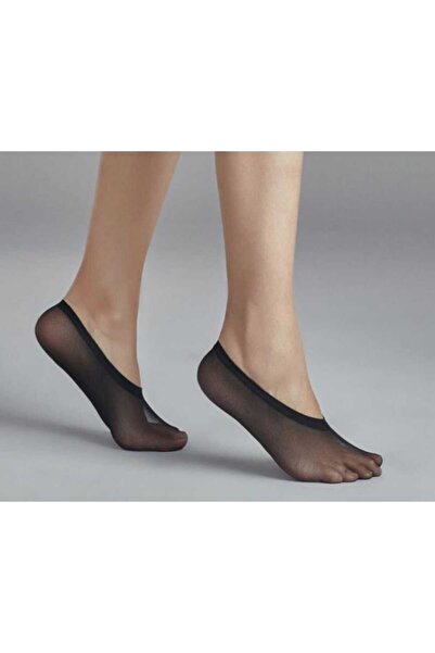 AROM Kadın Ince Siyah 3 Çift Tül Suba Babet Çorap Arm3