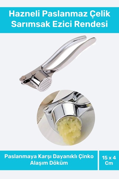 Pastimore New Season Durable Kitchen Round Shape Stainless Steel Garlic Mashe...