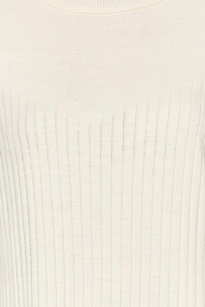 Trendyol Modest Πλεκτό φόρεμα με πέτρινο γιακά TCTAW24EB00015