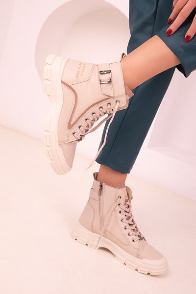 SOHO Beige Women's Boots & Booties 18493