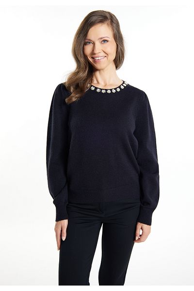 USHA Pullover mit Perlen lurea