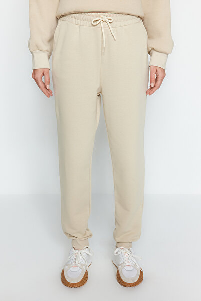 Kolekcia Trendyol Stone Loose Jogger Normálny pás Hrubé pletené tepláky TWOAW24EA00029