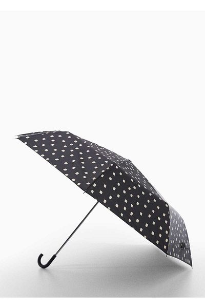MANGO Woman Faltbarer Regenschirm mit Punkten