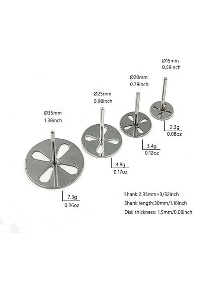 Vıola Project Stainless Steel Pododisk /35mm Metal Disc Pedicure Burr Foot Callus Sander Drill Bit
