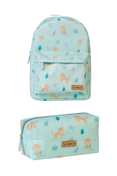 saro Nursery / CREW BAG AND PENCIL BOX // JUNGLE CHEETA