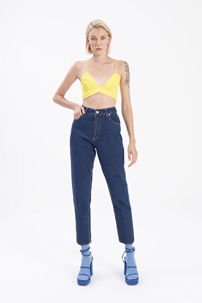 BROSERER RESSTT Pantaloni Mom Jean din Lycra albastru închis pentru femei MOM...