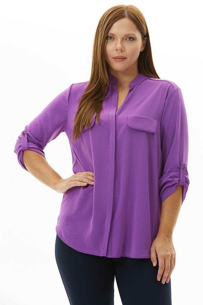 Selen Giyim Judge Collar Cover Pocket Blouse
