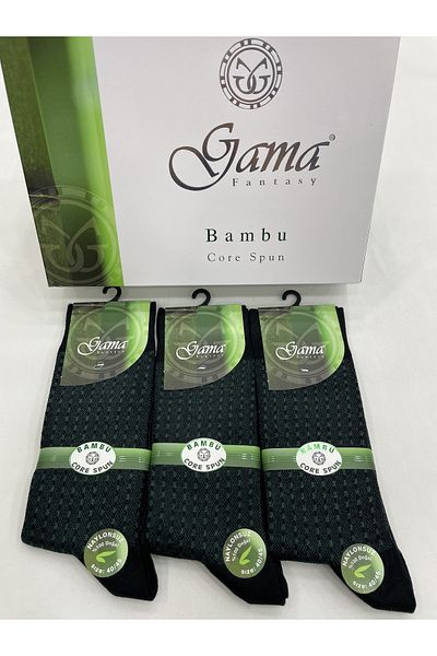 Gama Çorap 3 τεμάχια μπαμπού 100% φυσικές ανδρικές κάλτσες χωρίς νάιλον με χοντρές χειμερινές κάλτσες