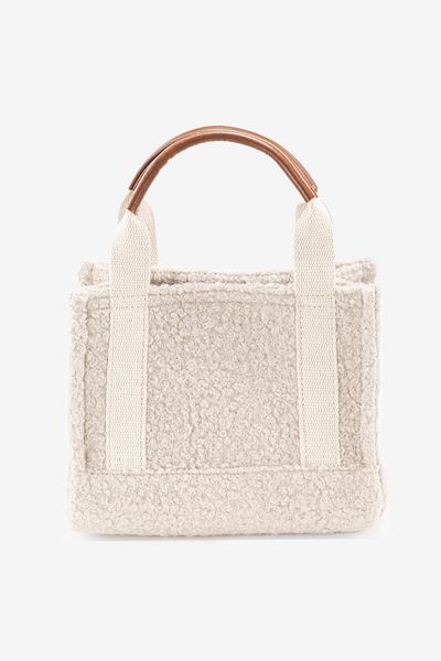Housebags Geantă tote cremă din blană artificială pentru femei 232