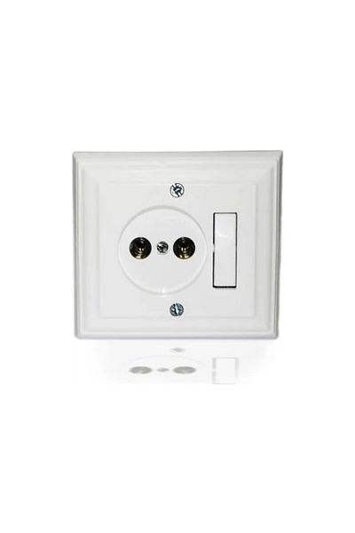 Günsan White Flush Mounted Switched Socket