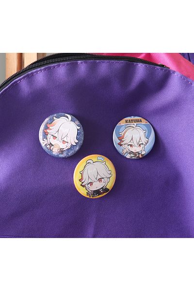 Akumastik Genshin Impact Kazuha Set de 3 bucăți de ornamente pentru geantă