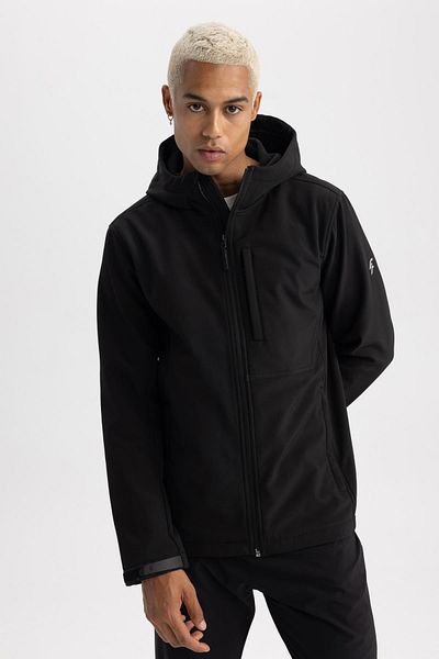 DeFacto Fit Water Repellent Regular Fit Hooded Softshell Coat