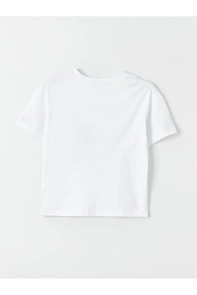 LC Waikiki LCW Kids Crew Neck Ataturk εμπριμέ κοντομάνικο μπλουζάκι για κορίτσια