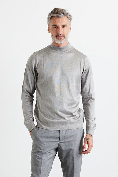 Livio Ferri Men's Standard Fit Regular Cut Half Turtleneck Sweater
