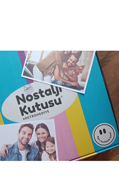Nostalji Kutusu Kişiye Özel Retro Görünümlü 2 Adet Fotoğraf Nostaljik Stres Yayı Jelibon Seti Eşe Sevgiliye Arkadaşa