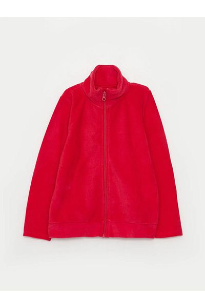 LC Waikiki LCW Παιδική βάση γιακάς Basic μακρυμάνικο φλις κοριτσίστικο μπλουζάκι