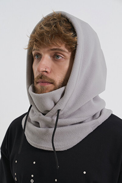 Homy Life Windproof Fleece Hooded Balaklava |   Winter Drawstring Face Mask |   Men's Hat Beanie Neck Warmer