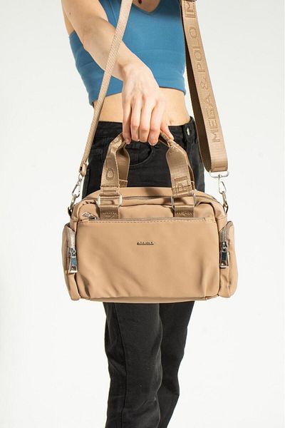 MEGA ÇANTA Geantă de umăr și crossbody cu 2 curele din satin pentru femei 526