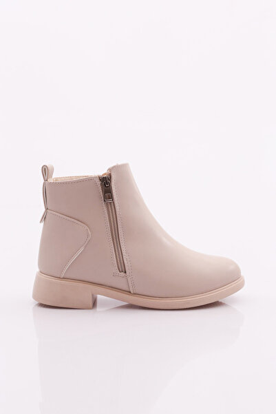 DGN Women's Side Zipper Boots Beige 12305112372