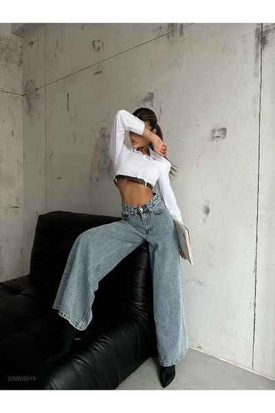 Black Fashion Magazin Elysian - Blugi cu picioare late