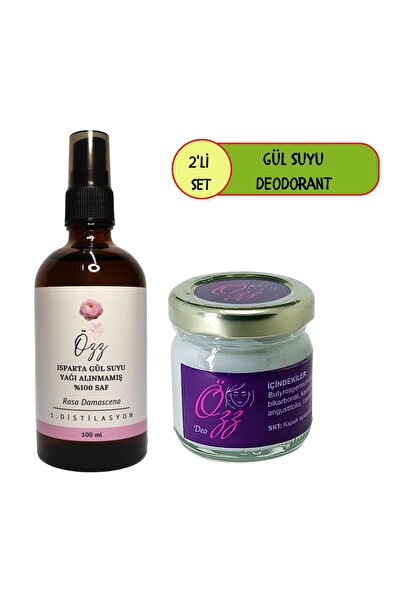 Ozz Doğal Deodorant Ve Gül Suyu(%100 DOĞAL YAĞI ALINMAMIŞ)