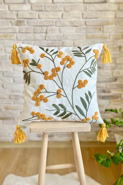 SWITA Home Design 4 piese combinate husă de pernă brodate cu perforare (Punch)