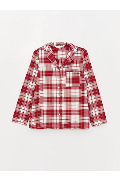 LC Waikiki Kostkovaný dámský pyžamový set s dlouhým rukávem LCW DREAM