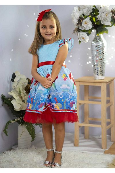 DAFİTO KİDS Rochie sirena imprimata