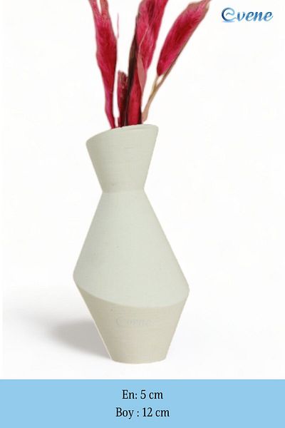 Evene Vase Small Vase Tabletop Vase Home Decoration Vase White Color Model 2