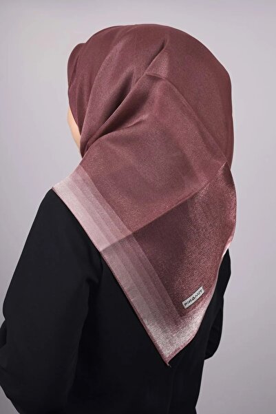 ALLURİNG Pyramid Solid Color Glitter Banded Evening Scarf-DESEN-23