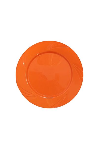 14Süs Plastic Plate Hard Luxury 22cm (6 Pieces) Orange