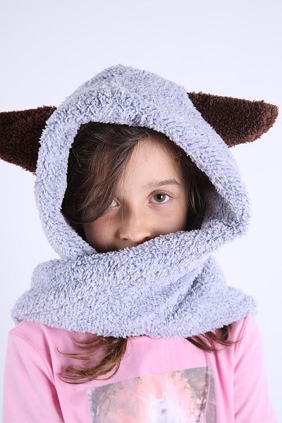 Babyhola Fată Băiat Babyhola Fată Băiat Beretă de pluș cu urechi cu mănuși de buzunar pentru iarnă 1300