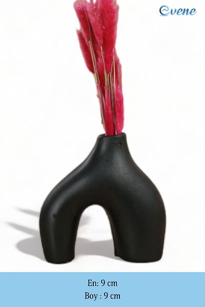 Evene Vase Small Vase Tabletop Vase Home Decoration Vase Black Color Model 7