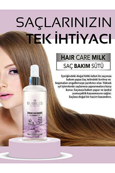 bs bubbles cosmetic Saç Bakım Sütü Keratin Kolajen Ve Biotin ile Mükemmel Bakım Saçınıza İhtiyacı Olan Formül 200ml