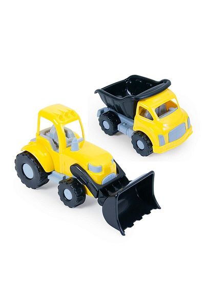 Dolu Yellow Toy Jumbo Double Truck Dozer Set