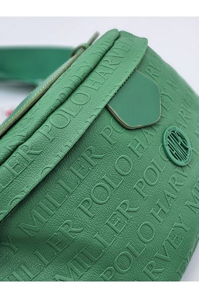 DSN Monogram Embossed Waist Bag Grass Green