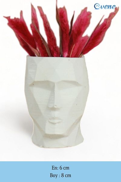 Evene Vase Small Vase Tabletop Vase Home Decoration Vase White Color Model 15