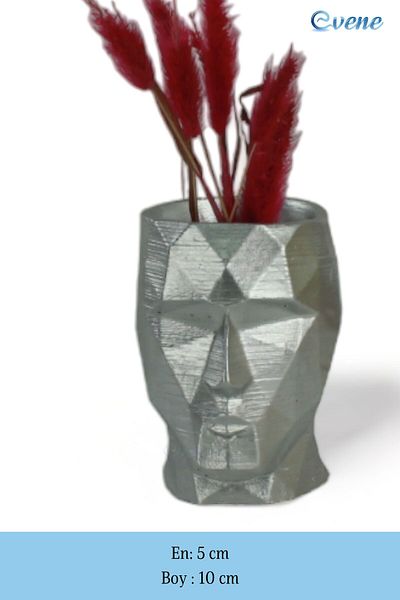 Evene Vase Small Vase Tabletop Vase Home Decoration Vase Silver Color Model 15