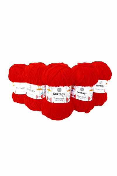 Kartopu Yumurcak Kadife el örgü ipi 5 Adet