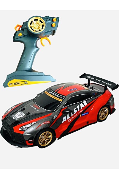 Shem Dev boy Kumandalı Işıklı Drift Atan Hızlı Yarış Arabası 1:10 ölçek