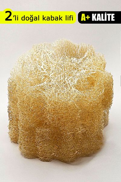 FANTASTİK SANAT ATÖLYESİ 2-Piece Natural Pumpkin Fiber, Bath, Shower, Bath Washcloth