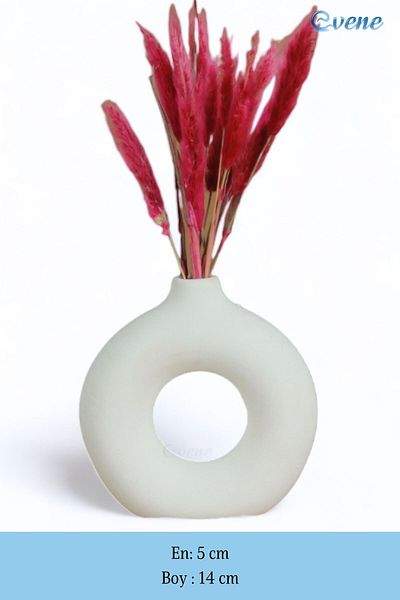 Evene Vase Small Vase Tabletop Vase Home Decoration Vase White Color Model 23