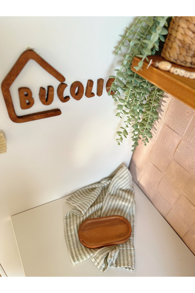 BUCOLIC Natural Natural Wooden Stand Oil Pot Presentation Stand Small Size / Base