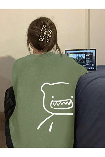 Tarzsokak Desen animat grafic Damla Sweat Green