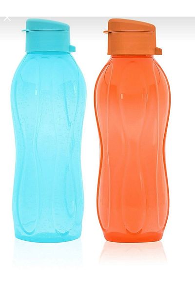 KÜÇÜK EW Set of 2 Eco Bottle Water Bottle - Practical Lid Flask 2x 750 Ml