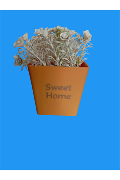 YapayÇiçekHome زهرة صناعية بوعاء مقاس 7 سم × 14 سم