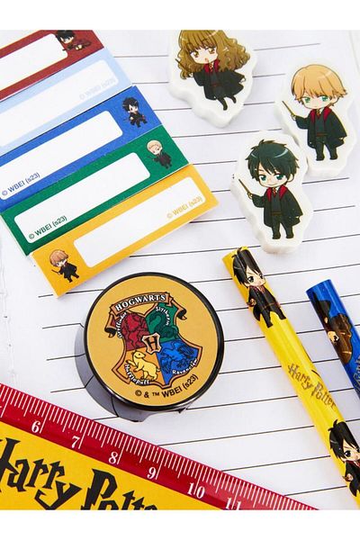 QUEEN AKSESUAR Luxury Harry Potter stationery supplies imported from England pen holder set pencil ruler eraser bag