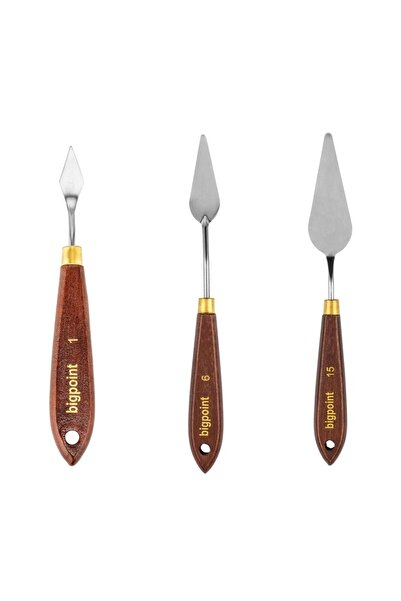 Bigpoint Spatula Seti 3'lü Butik Set Paslanmaz Çelik