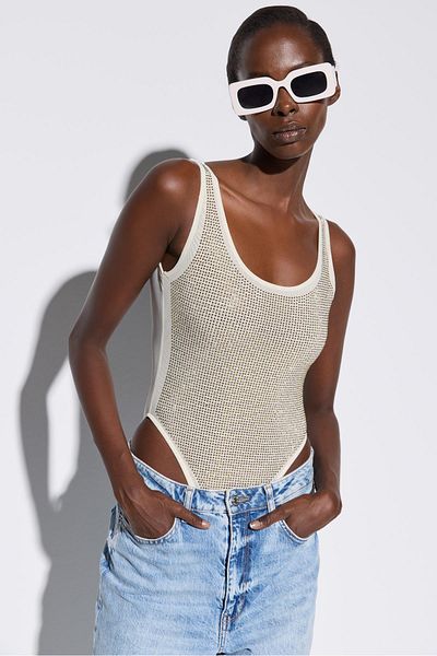 No Matter What Shiny Stone Detailed Swimsuit