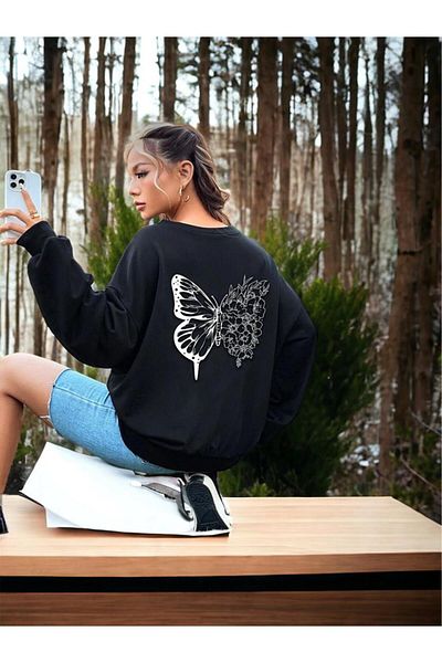 BENROMA 1 προϊόν είναι δώρο για αγορές 6 και άνω Unisex φούτερ με στάμπα με πεταλούδα
